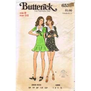  Butterick 6538 Sewing Pattern Low Waist Mini Dress Size 9 