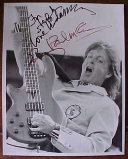 Beatles Paul McCartney Signed Phot with RARE JAMES name with Tracks 
