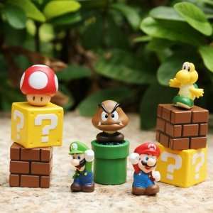   Mario Bros LUIGI MARIO Figure Toy with Collectors Iron Box Toys