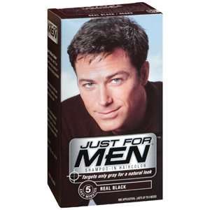  JUST FOR MEN HAIR COLOR REAL BLACK 1 EACH: Health 