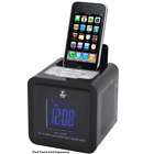   iPod iPhone Clock Radio W/ FM Receiver And Dual Alarm Clock Black