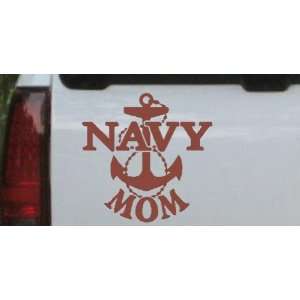 Navy Mom Military Car Window Wall Laptop Decal Sticker    Brown 16in X 