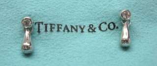 Tiffany & Co Platinum Elsa Peretti Diamond Drop Earring  
