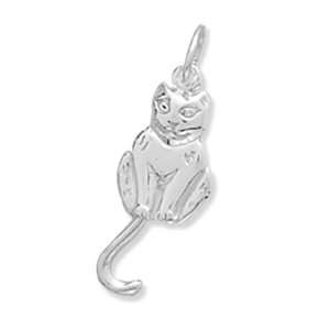  Sterling Silver Movable Cat Charm