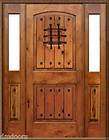 exterior knotty alder wood door 42 x80 w 14 halflites