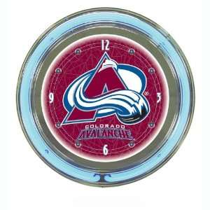  NHL Colorado Avalanche Neon Clock   14 inch Diameter 