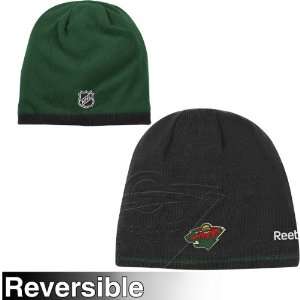  Reebok Minnesota Wild Youth Center Ice Reversible Knit Hat 