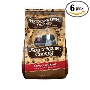 Newmans Own Organics Family Recipe Cookies, Chocolate Chip, 7 Ounce 