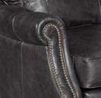 Gray Leather Recliner Arm Chair  