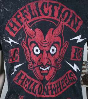   american customs Mens REVERSIBLE El diablo Devil t shirt A5857  