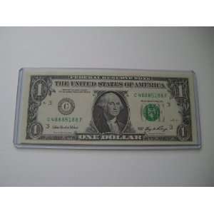   Lucky Money One Dollar Bill Note Fortune # 8 Eight 