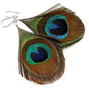  Peacock Feather Earrings: Cell Phones & Accessories