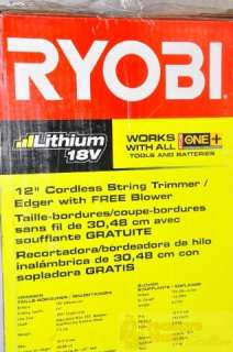 Ryobi ZRP2002 ONE Plus 18V Cordless 12 in String Trimmer/Edger w 
