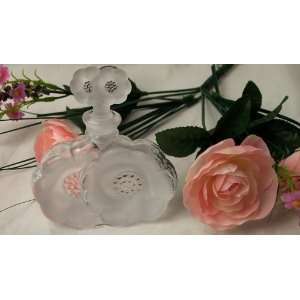 Perfume Bottle Twin Flower Frosted Glass