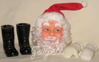 Santa Claus Crochet Doll Booklet, Head, Mittens & Boots  