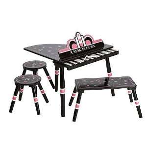  A Star is Born Piano Table, Bench & 2 Stool Set by Levels 