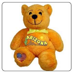    Arizona Symbolz Plush Orange Bear Stuffed Animal: Toys & Games