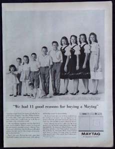 Magazine Print Ad Maytag Washer/Dryer Lennon Sisters  