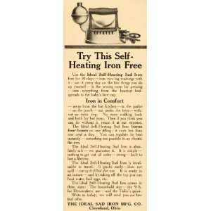  1909 Ad Ideal Sad Iron Self Heating Press Tailors Goose 