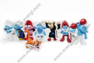 New Lots The Smurfs Character Figure Collectable Toy 8pcs TG0936 