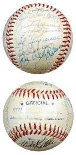 Hall of Famers & Old Timers Autographed Signed Baseball Maris PSA/DNA 