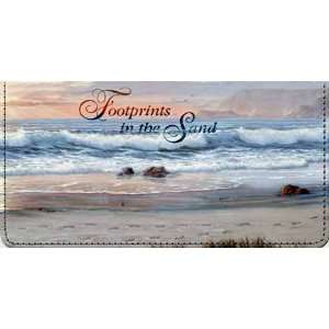   in the Sand Inspirational Religious Checkbook Cover
