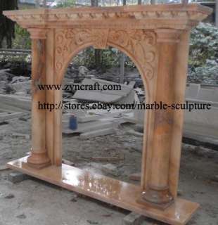Fireplace Mantel mantle surround polished nature solid Marble gothic 