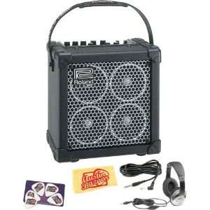  Roland Micro Cube RX Guitar Amp Bundle with 10 Foot 