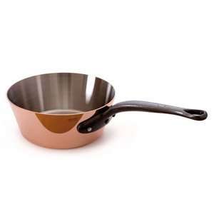   Stainless Steel Splayed Saute Pan, cast iron handle