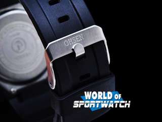 OHSEN New Dual Time Chronograph Sport Watch Men Black  