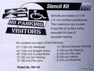 Parking Lot Line Striper Stencil Kit Handicapped Titan  