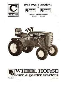 Wheel Horse Tractor Parts Manual C 120  C 160  