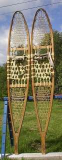 VINTAGE TUBBS Indian Snowshoes 61x10 Snow Shoes GREAT  