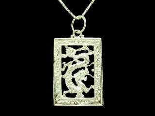 925 Silver Dragon Pendant With Silver Chain  