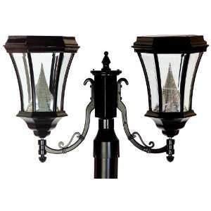 Gamasonic GS 94F2 Victorian Solar Lamp with Dual Lamp Heads in Black 