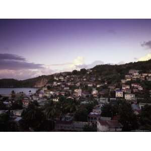 Town View at Sunset, Canaries, St. Lucia Photographic 