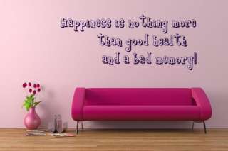 Huge Funny Wall Quote Happiness Vinyl Stickers 