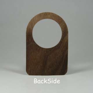 Wine Bottle Tags, WALNUT Wood, Bare Reversible, 24 tag pack with 