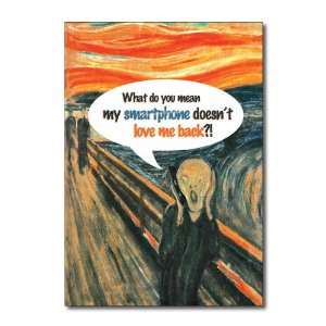  Funny Happy Birthday Card Smartphone Scream Humor Greeting 