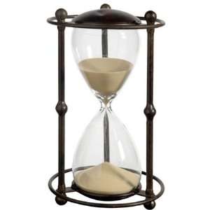 Hr. Hourglass Sand Timer In Stand Tan 12.5 inch  Kitchen 