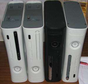 Lot of 4 Broken Microsoft Xbox 360 Game Systems AS IS  