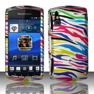 Silver Rainbow Zebra Hard Case Phone Cover for Verizon Sony Ericsson 