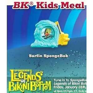  Burger King Nickelodeon Surfin Spongebob Toy 2011 