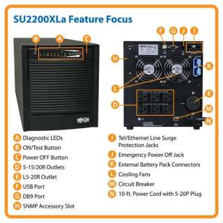  Tripp Lite SU2200XLA Smart Online 2200VA UPS Extended 