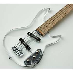   10 SEE THRU 5 STRING ACRYLIC ELECTRIC BASS GUITAR Musical Instruments