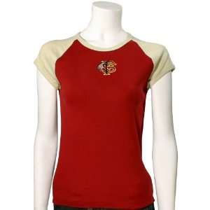   Seminoles (FSU) Garnet Ladies Baby Doll T shirt: Sports & Outdoors