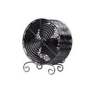   : Deco Breeze Black Round Natural Rattan Desktop Fan: Home & Kitchen