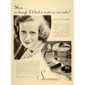  1931 Ad Seventeen Beauty Product Powder Perfume Joan 