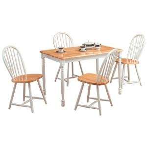    Casual Natural/White Dining Table with Four Chairs