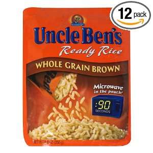 Uncle Bens Ready Rice Pouch, Whole Grain Brown, 8.8 Ounce Pouches 